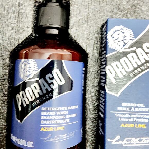 Proraso Beard Care Set with Beard Wash, Beard Oil and Beard Balm Azur Lime Scent - Picture 3 of 16